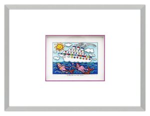 James Rizzi - SIRENS IN THE SEA - Original 3D Bild drucksigniert-alurahmen-Norma...
