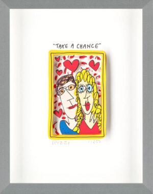James Rizzi - TAKE A CHANCE - Original 3D Bild drucksigniert