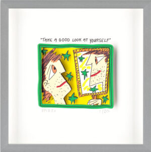 James Rizzi - TAKE A GOOD LOOK AT YOURSELF - Original 3D Bild drucksigniert