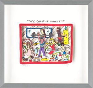 James Rizzi - TAKE CARE OF YOURSELF  - Original 3D Bild drucksigniert