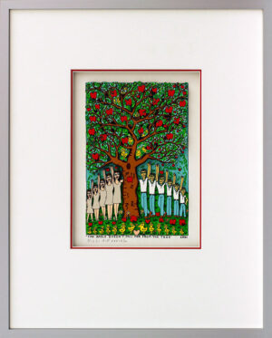 James Rizzi - THE APPLE DOESN'T FALL FAR FROM THE TREE - Original 3D Bild HANDSI...