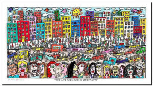 James Rizzi THE LIFE AND LOVE IN BROOKLYN - 3D Bild drucksigniert