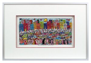 James Rizzi THE LIFE AND LOVE IN BROOKLYN - 3D Bild drucksigniert
