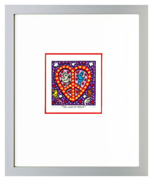 James Rizzi - THE LOVE OF PEACE - Original 3D Bild drucksigniert-alurahmen-AP Ex...