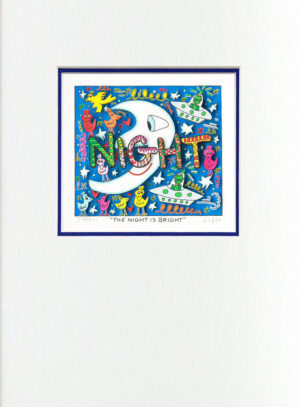 James Rizzi - THE NIGHT IS BRIGHT - Original 3D Bild drucksigniert