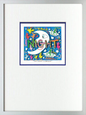 James Rizzi - THE NIGHT IS BRIGHT - Original 3D Bild drucksigniert