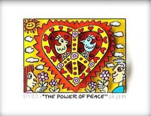 James Rizzi - THE POWER OF PEACE   - Original 3D Bild drucksigniert