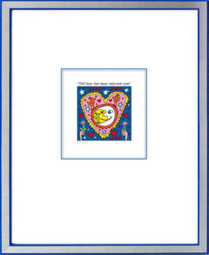 James Rizzi - THE SUN - THE MOON - AND OUR LOVE  - Original 3D Bild drucksignier...