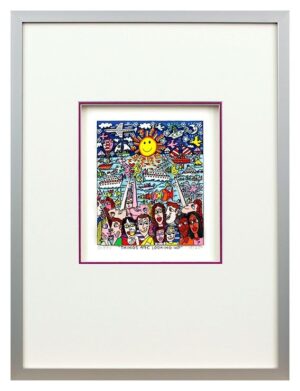 James Rizzi - THINGS ARE LOOKING UP - Original 3D Bild drucksigniert-alurahmen-N...