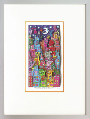James Rizzi - THIS CITY IS ALIVE TONIGHT - Original 3D Bild drucksigniert