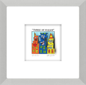 James Rizzi - THREE OF A KIND - Original 3D Bild drucksigniert