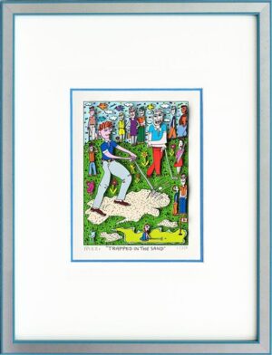 James Rizzi TRAPPED in the SAND - Original 3D Grafik drucksigniert