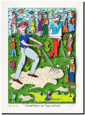 James Rizzi TRAPPED in the SAND - Original 3D Grafik drucksigniert