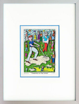 James Rizzi TRAPPED in the SAND - Original 3D Grafik drucksigniert
