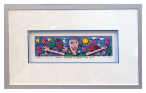 James Rizzi WHAT YOU SEE IS WHAT YOU GET-Silber-hellblau-Normale Nummer