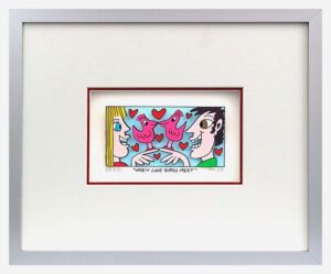 James Rizzi WHEN LOVE BIRDS MEET - 3D Bild