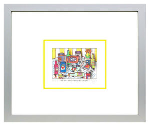 James Rizzi - We all had fun last night - Original 3D Bild drucksigniert-alurahm...