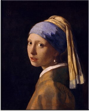 Jan Vermeer Bilder - Das Mädchen mit dem Perlenohrring - Leinwandbild-90 x 120 c...