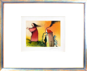 Janosch - ...UND DANN GING LUISE VON DANNEN - original Radierung handsigniert-si...