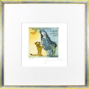 Janosch - ALLE LIEBEN DIE LUISE IN DER NACHT AUF EINER WIESE - original Radierun...