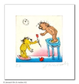 Janosch - ALLES GUTE LIEBSTER BÄR - original Radierung handsigniert - ohne Rahme...