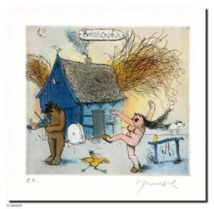 Janosch - BAD ZWISCHENAHN DREI - original Radierung handsigniert - ohne Rahmen P...