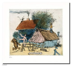 Janosch - BAD ZWISCHENAHN - original Radierung handsigniert - ohne Rahmen PP