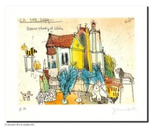 Janosch - BRAUNSCHWEIG - original Radierung handsigniert - ohne Rahmen PP