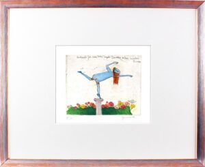 Janosch - DENKMAL FÜR SEHR BEGABTE TÄNZERIN - original Radierung handsigniert-si...