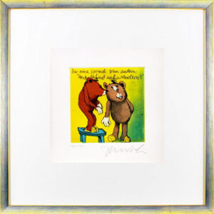 Janosch - DER EINE SPRACH ZUM ANDEREN: HAST DU LUST ZU WANDERN - original Radier...