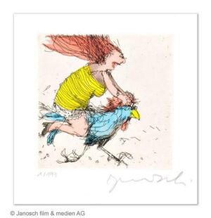 Janosch - DER HAHN IST MEIN MANN UND ICH HEISSE LUISE - original Radierung hands...