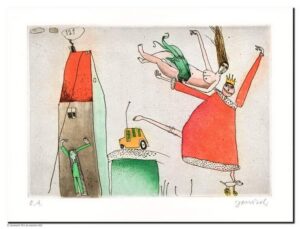 Janosch - DER SALOMONISCHE KÖNIG - original Radierung handsigniert - ohne Rahmen...