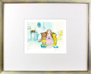 Janosch - DIE BESTE FREUNDIN VON BÄR UND TIGER - original Radierung handsigniert...