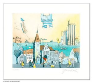 Janosch - DUISBURG KLEIN - original Radierung handsigniert - ohne Rahmen PP