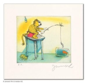 Janosch - EIN GOLDFISCH FÜR DEN TIGER - original Radierung handsigniert - ohne R...