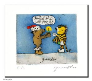 Janosch - FROHSINNIGE WEIHNACHTEN - original Radierung handsigniert - ohne Rahme...