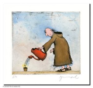 Janosch - GÄRTNER PATER - original Radierung handsigniert - ohne Rahmen PP