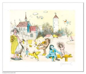 Janosch - GÖTTINGEN GROSS (GÄNSELIESEL) - original Radierung handsigniert - ohne...