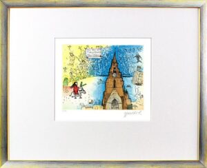 Janosch - HERR JESUS WAR IN FREIBURG BREISGAU - original Radierung handsigniert-...