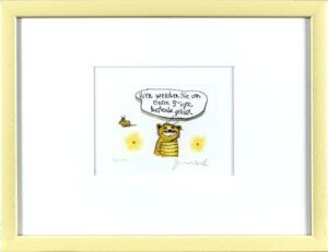 Janosch - HIER WERDEN SIE VON EINEM TIGER KOSTENLOS GEKÜSST - original Radierung...