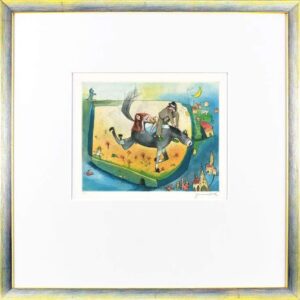 Janosch - HOCHZEITSREITER - original Radierung handsigniert