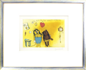 Janosch - ICH HABE DEN BÄR GEHEIRATET DAS FREUT IHN - original Radierung handsig...