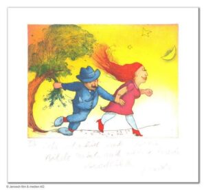 Janosch - ICH SEHE HIER AUF DIESEM BILDE MICH VERLOBT MIT MATHILDE - original Ra...