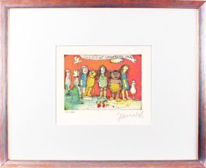 Janosch - JANOSCH HAT GEBURTSTAG LEUTE - original Radierung handsigniert-silber-...