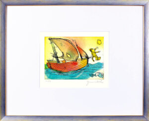 Janosch - JETZT IST ES NICHT MEHR WEIT NACH PANAMA - original Radierung handsign...