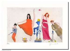 Janosch - KÖNIG KROLL IST WIEDER SIEGER - original Radierung handsigniert - ohne...