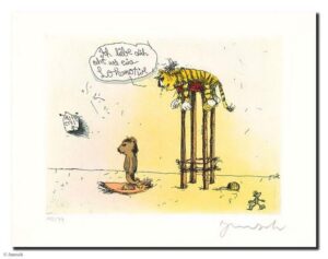 Janosch - LOKOMOTIVE - original Radierung handsigniert - ohne Rahmen PP