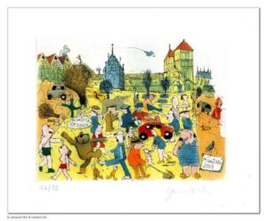Janosch - MÜNSTER IST SCHÖN - original Radierung handsigniert - ohne Rahmen PP
