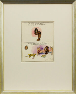 Janosch - RASPUTIN HAT EINE TANTE - original Aquarell handsigniert