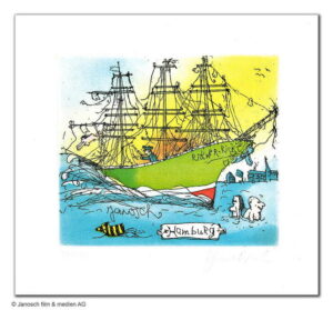 Janosch - RICKMER - RICKMERS (HAMBURG KLEIN) - original Radierung handsigniert -...